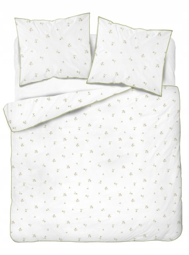 Pościel bawełniana 220x200 Perkal + 2x 70x80 Kwiaty Komplet Premium