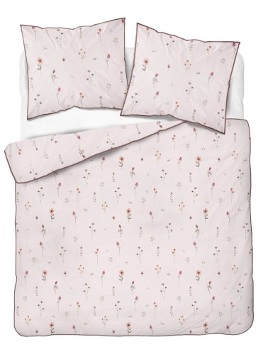 Pościel bawełniana 220x200 Perkal + 2x 70x80 Kwiaty Komplet Premium