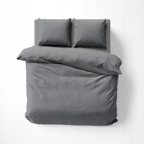 Pościel PURE CIEMNOSZARA kołdra 160cmx200cm + 2x poduszka 70cmx80cm