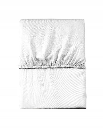 Prześcieradło satynowe z gumką 180cm x 200cm BIAŁY