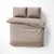 Pościel GŁADKA ADAMASZEK kołdra 140cmx200cm+1x poduszka 70cmx80cm TAUPE