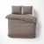 Pościel GŁADKA MAKOSATYNA kołdra 180cmx200cm + 2xpoduszka 70cmx80cm TAUPE
