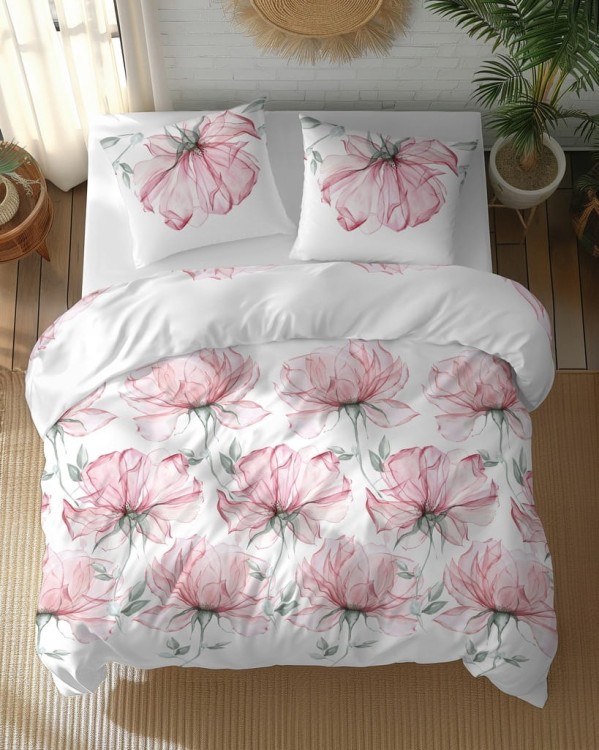 Pościel Bawełniana 160x200 + 2x70x80 Komplet 3cz 100% Bawełna