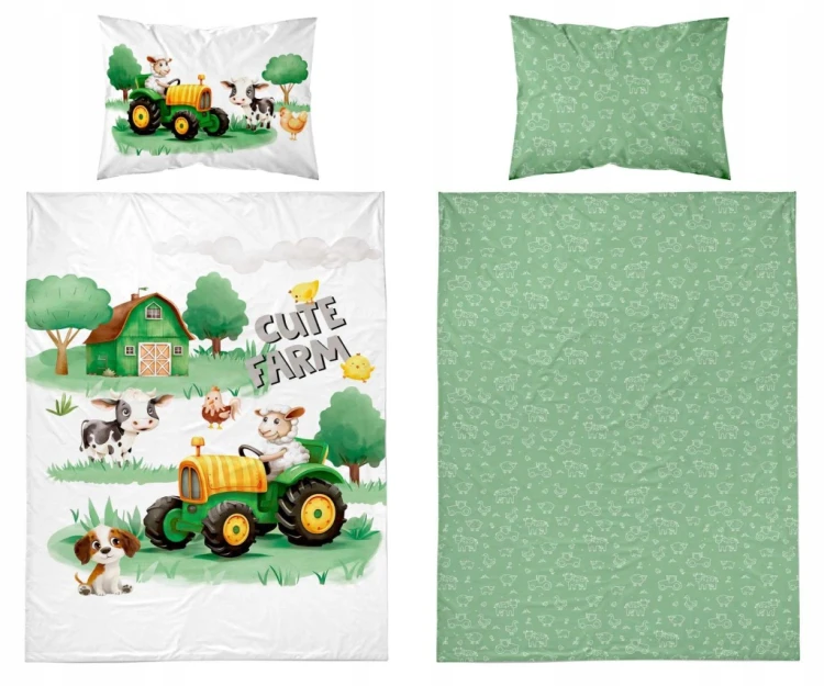 Pościel niemowlęca Bawełniana 100cm x 135cm Farma