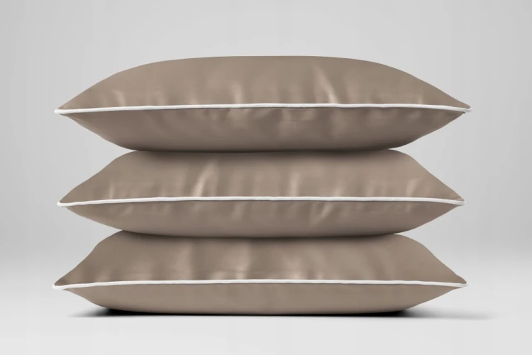 Poszewka bawełniana, MAKOSATYNA, gładka 50 x 60cm TAUPE