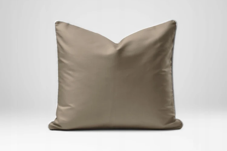 Poszewka bawełniana, MAKOSATYNA, gładka 50 x 60cm TAUPE