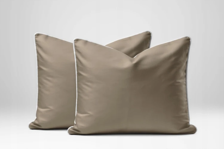 Poszewka bawełniana, MAKOSATYNA, gładka 50 x 60cm TAUPE