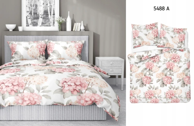 Pościel satynowa bawełna PREMIUM 140x200 + poszewka 70x80