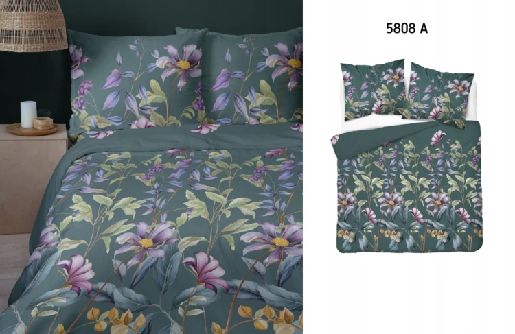 Pościel satynowa bawełna PREMIUM 140x200 + poszewka 70x80