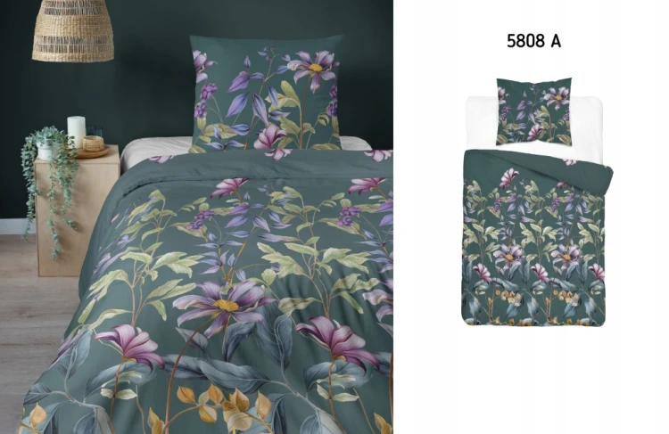 Pościel satynowa bawełna PREMIUM 140x200 + poszewka 70x80