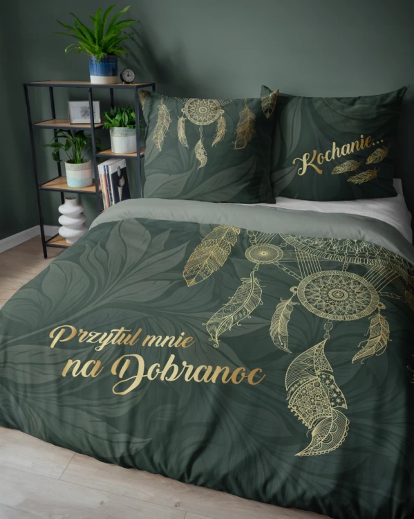 Pościel bawełniana 160x200 + 2x 70x80 komplet Przytul mnie na dobranoc