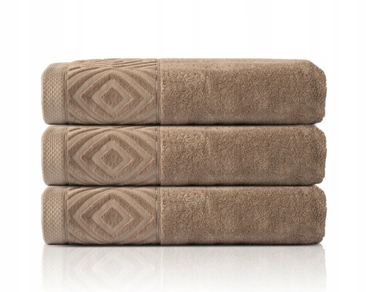 Ręcznik Kąpielowy PAULA 70x140 cm | 100% Bawełna | 550 g/m² | kolor Taupe