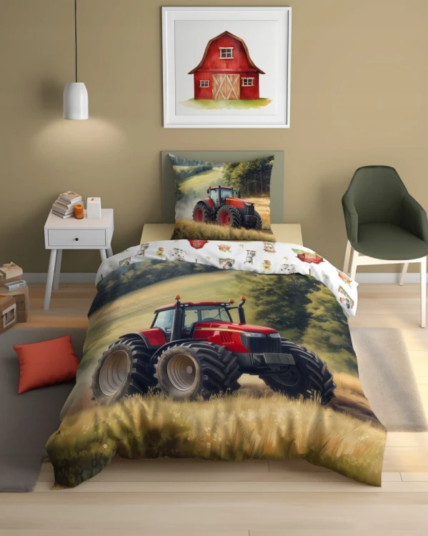 Pościel TRAKTOR świecąca w ciemności młodzieżowa 160x200 poszewka 70x80