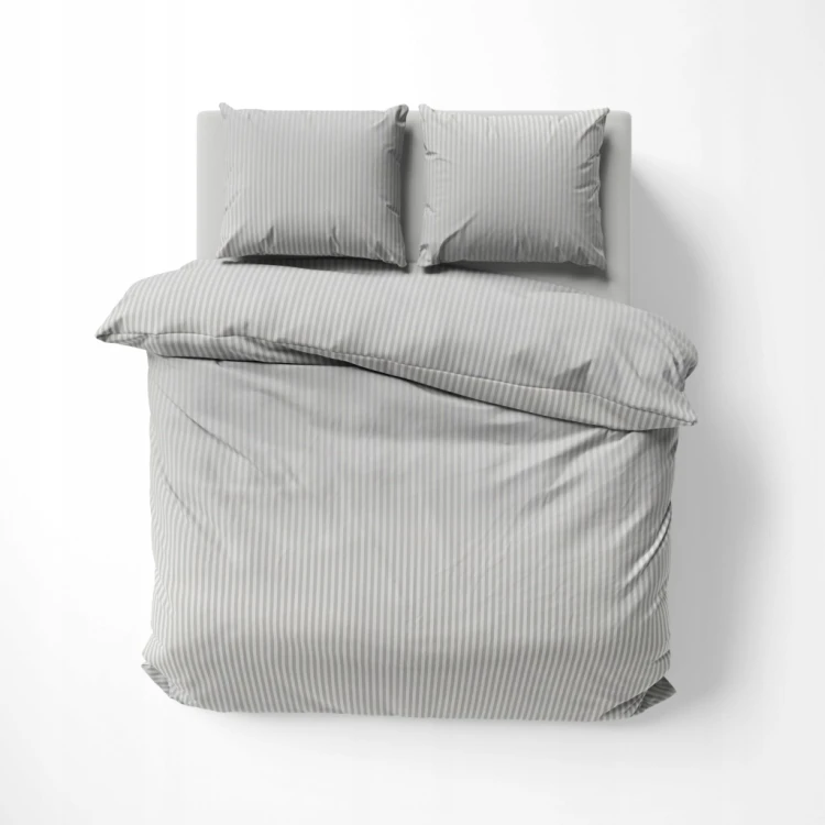 Komplet Pościeli Adamaszek 140x200 + 70x80 Jasnoszary