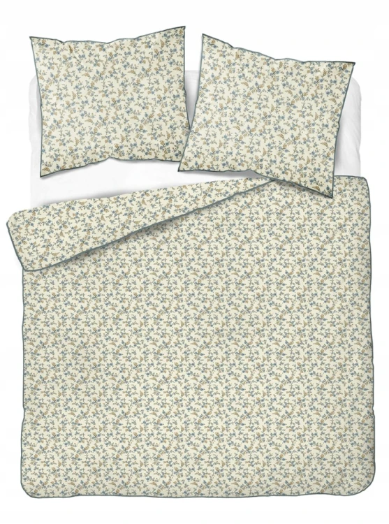 Pościel bawełniana 220x200 Perkal + 2x 70x80 Kwiaty Komplet Premium
