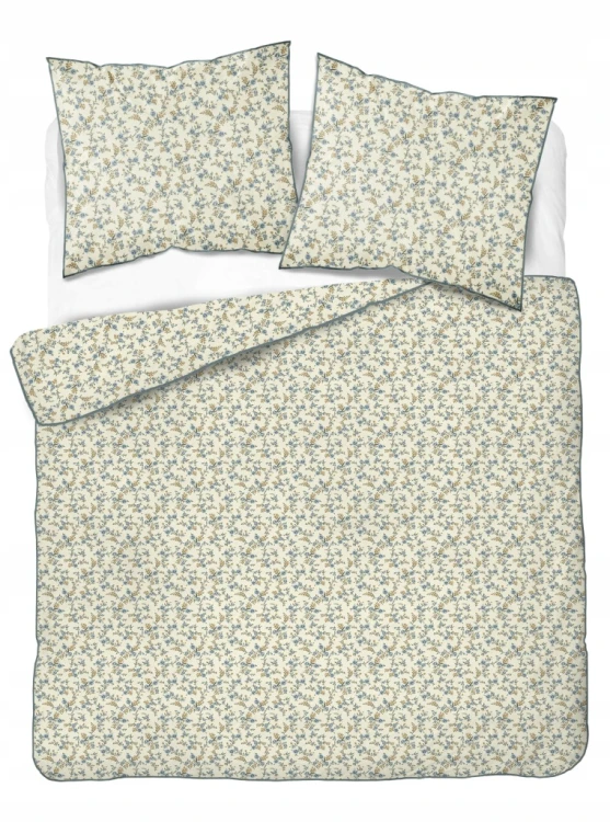 Pościel bawełniana 220x200 Perkal + 2x 70x80 Kwiaty Komplet Premium