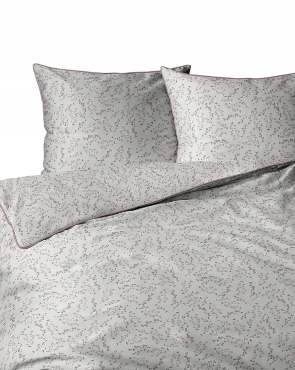 Pościel bawełniana 220x200 Perkal + 2x 70x80 Kwiaty Komplet Premium