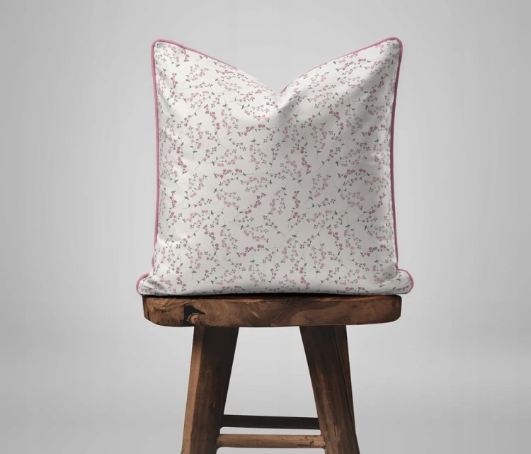 Pościel bawełniana 220x200 Perkal + 2x 70x80 Kwiaty Komplet Premium