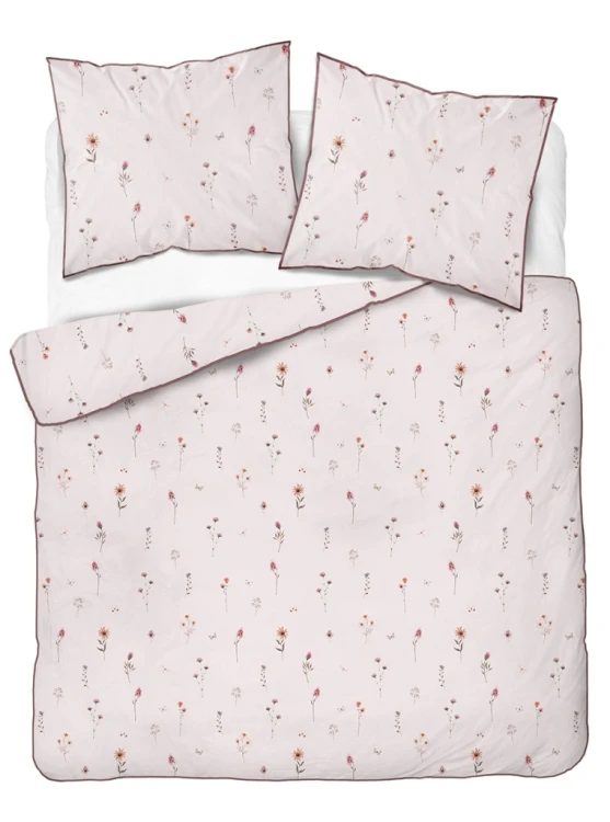 Pościel bawełniana 220x200 Perkal + 2x 70x80 Kwiaty Komplet Premium