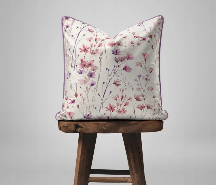 Pościel bawełniana 220x200 Perkal + 2x 70x80 Kwiaty Komplet Premium