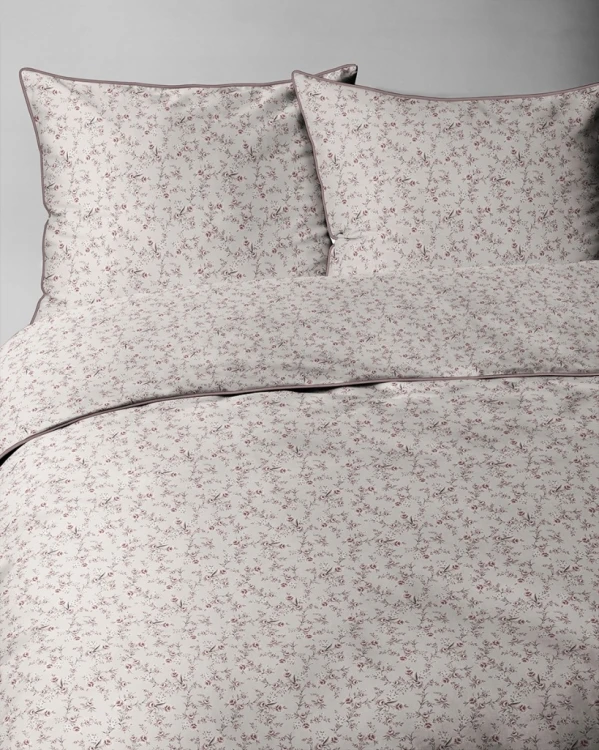 Pościel bawełniana 160x200 Perkal + 2x 70x80 Kwiaty Komplet Premium