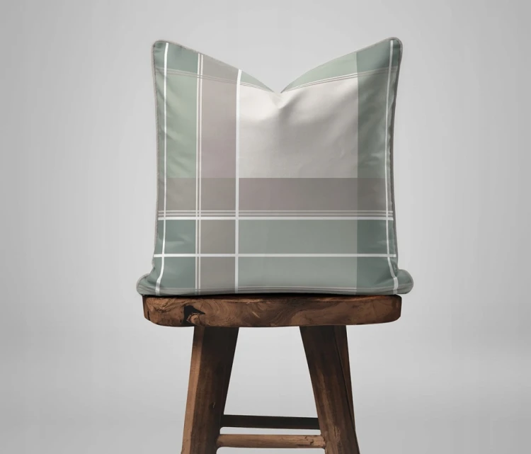 Pościel bawełniana 160x200 Perkal + 2x 70x80 Krata Komplet Premium