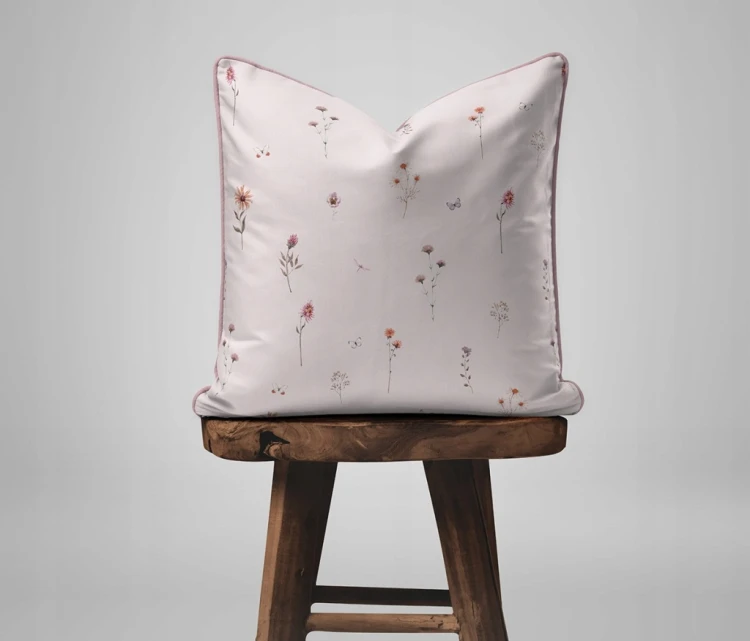 Pościel bawełniana 160x200 Perkal + 2x 70x80 Kwiaty Komplet Premium
