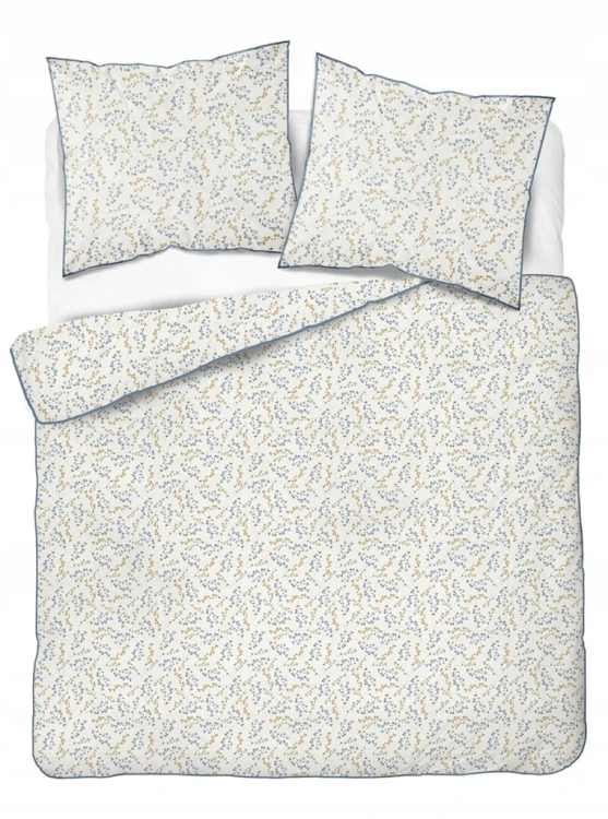 Pościel bawełniana 160x200 Perkal + 2x 70x80 Kwiaty Komplet Premium