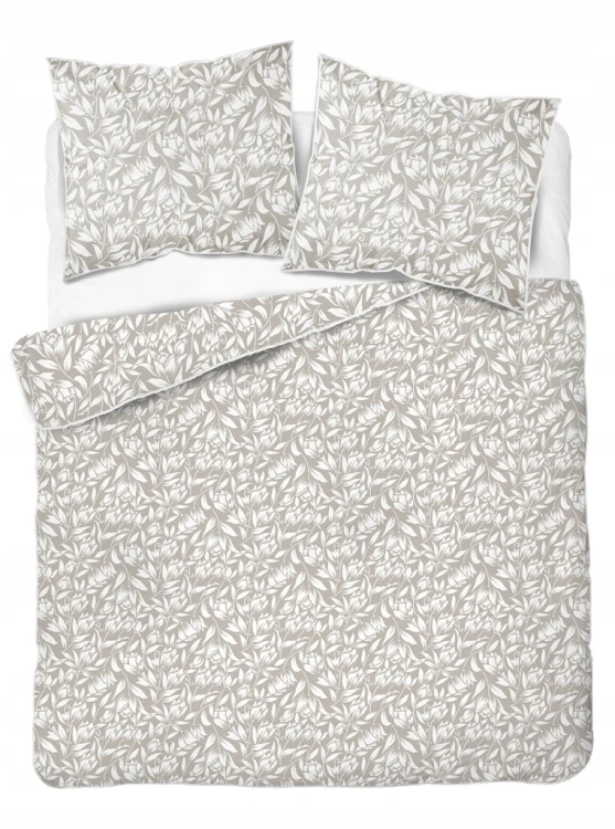 Pościel bawełniana 160x200 Perkal + 2x 70x80 Kwiaty Komplet Premium