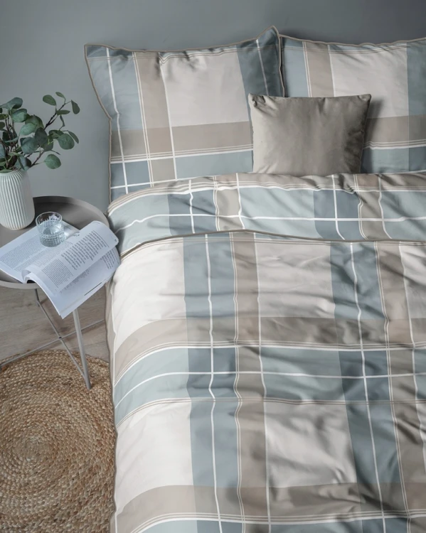 Pościel bawełniana 220x200 Perkal + 2x 70x80 Kwiaty Komplet Premium