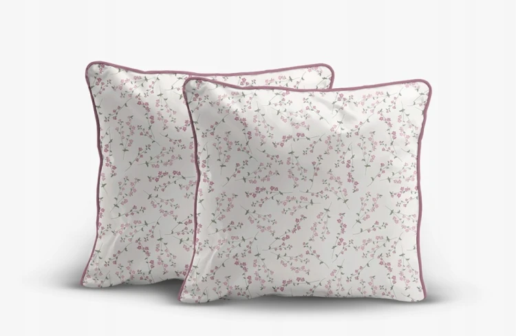 Pościel bawełniana 160x200 Perkal + 2x 70x80 Kwiaty Komplet Premium