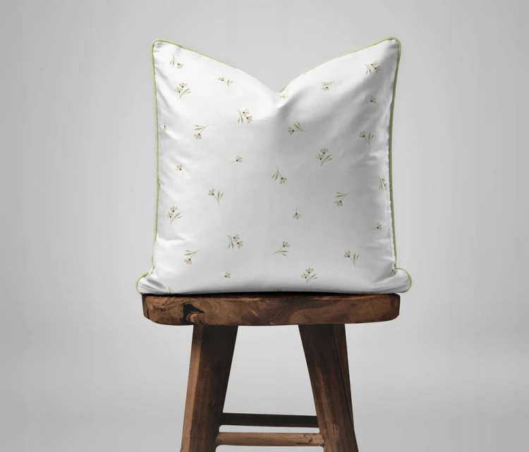 Pościel bawełniana 160x200 Perkal + 2x 70x80 Kwiaty Komplet Premium