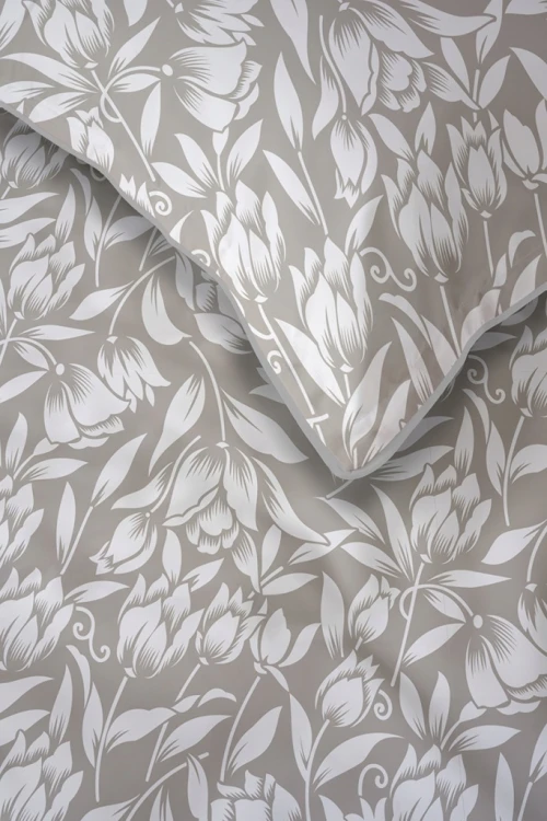Pościel bawełniana 220x200 Perkal + 2x 70x80 Kwiaty Komplet Premium