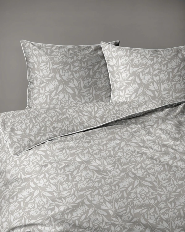 Pościel bawełniana 220x200 Perkal + 2x 70x80 Kwiaty Komplet Premium