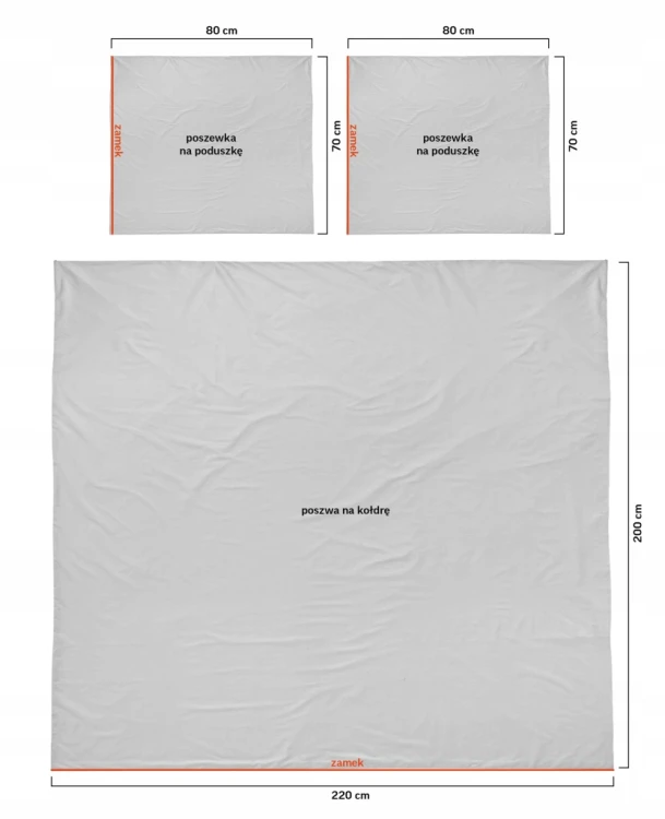 Pościel bawełniana 220x200 Perkal + 2x 70x80 Kwiaty Komplet Premium