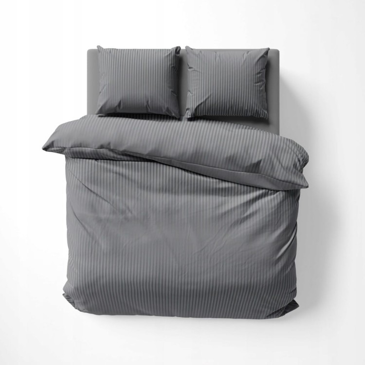 Pościel PURE CIEMNOSZARA kołdra 160cmx200cm + 2x poduszka 70cmx80cm