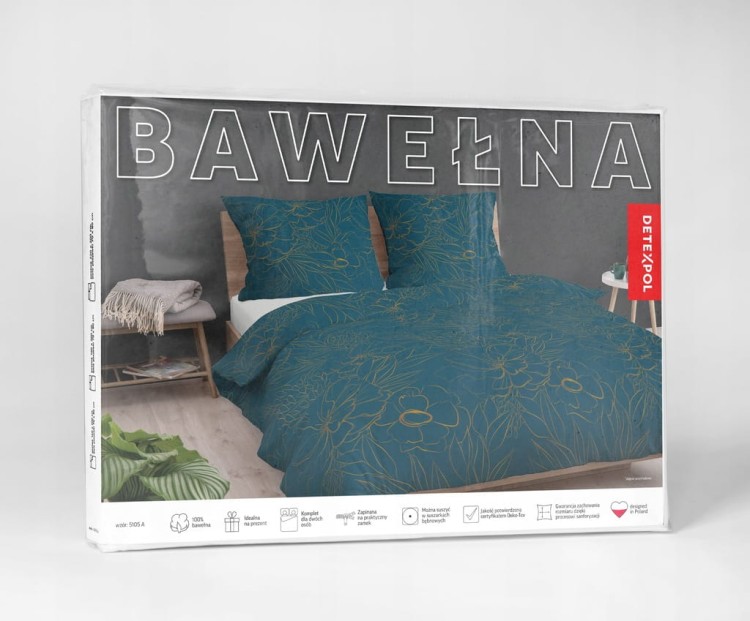Pościel BAWEŁNA, kołdra 140cm x 200cm + 1x poduszka 70cm x 80cm