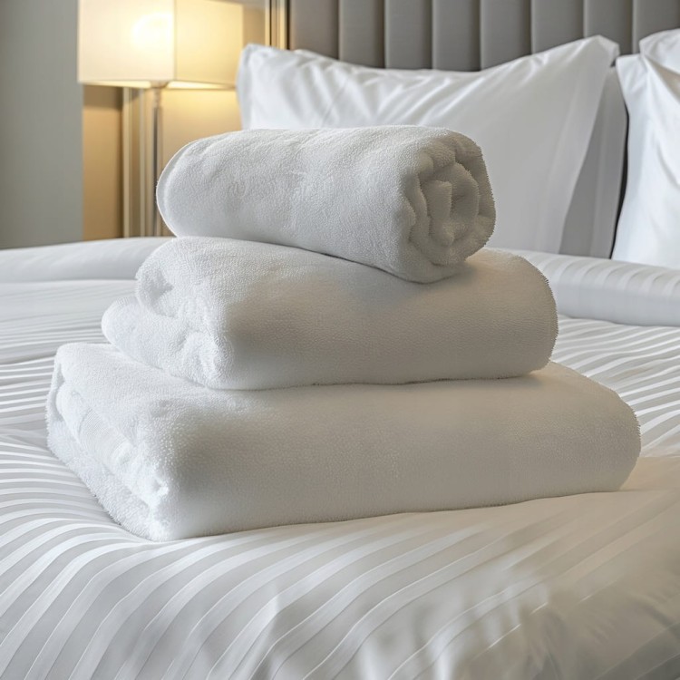 Ręcznik HOTELOWY 100 % BAWEŁNA 50cm x 100cm BIAŁY