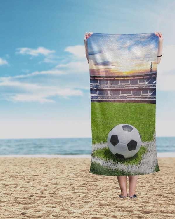 Ręcznik plażowy dziecięcy 70cm x 140cm PIŁKA