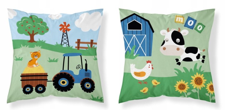 Poszewka Niemowlęca bawełniana 40 x 40cm wesoła farma