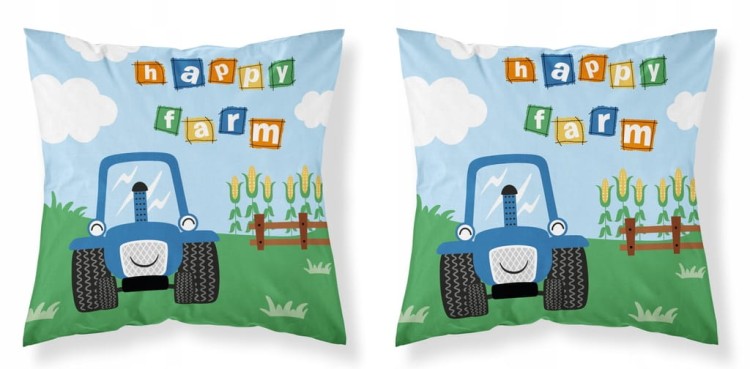 Poszewka DZIECIĘCA bawełniana 40 x 40cm WESOŁA FARMA
