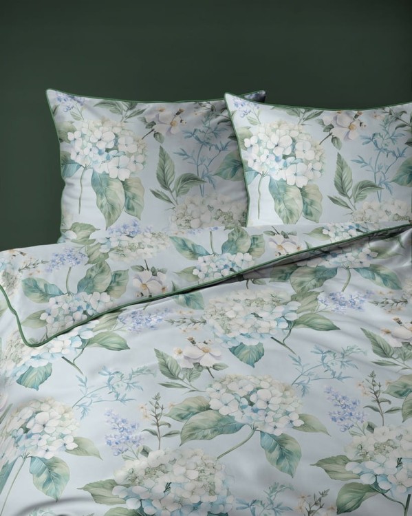 Pościel bawełniana 220x200 Perkal + 2x 70x80 Kwiaty Komplet Premium