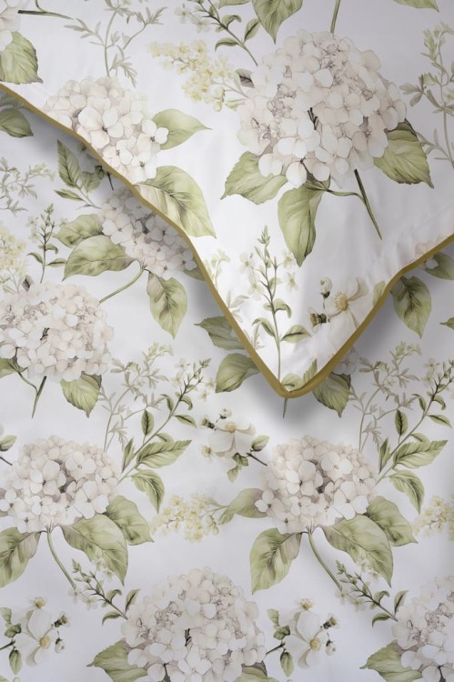 Pościel bawełniana 220x200 Perkal + 2x 70x80 Kwiaty Komplet Premium