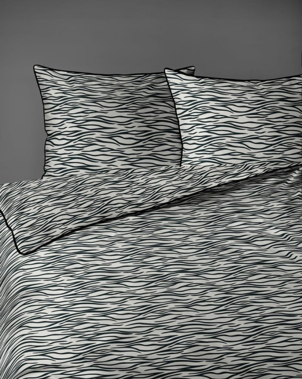 Pościel bawełna, Perkal, kołdra 160cmx200cm + 2x poduszka70cmx80cm, zebra