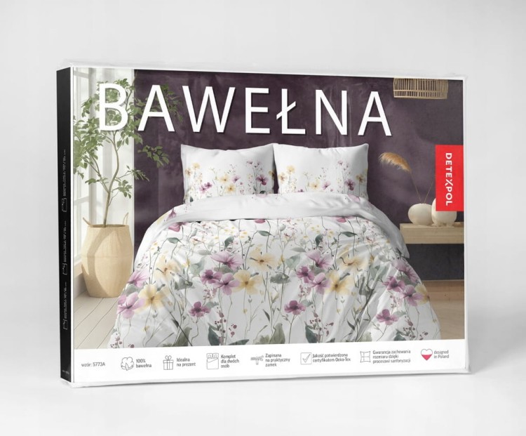 Pościel Bawełniana 140x200 + 1x70x80 Komplet 2cz 100% Bawełna
