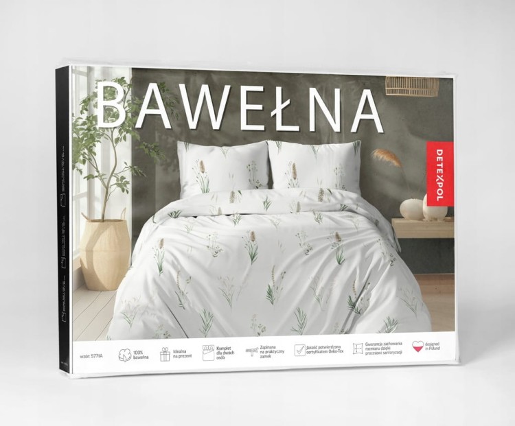 Pościel Bawełniana 160x200 + 2x70x80 Komplet 3cz 100% Bawełna