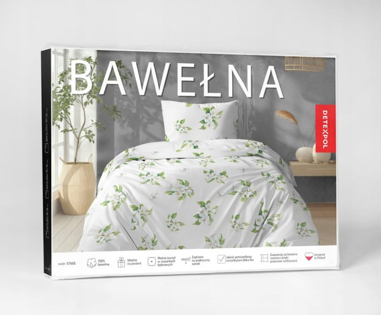Pościel Bawełniana 160x200 + 2x70x80 Komplet 3cz 100% Bawełna