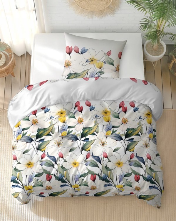 Pościel Bawełniana 160x200 + 2x70x80 Komplet 3cz 100% Bawełna