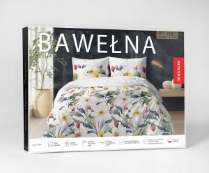 Pościel Bawełniana 160x200 + 2x70x80 Komplet 3cz 100% Bawełna