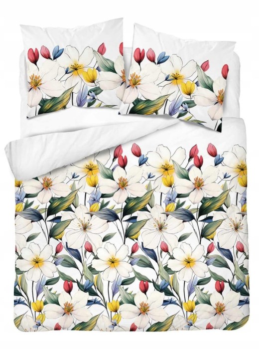 Pościel Bawełniana 220x200 + 2x70x80 Komplet 3cz 100% Bawełna